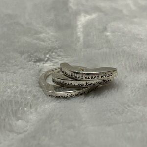 Silver Inspirational Quote Ring
